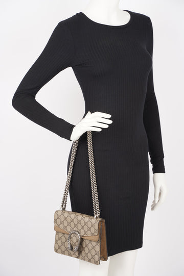 Gucci Dionysus GG Supreme Bag Brown Canvas Mini