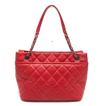 CHANEL Tote Bag A67921 Caviar skin pink CC COCO Mark Matrasse Women Used