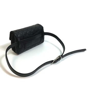 CHANEL Waist bag Soft caviar skin black 2.55 Matrasse Women Used