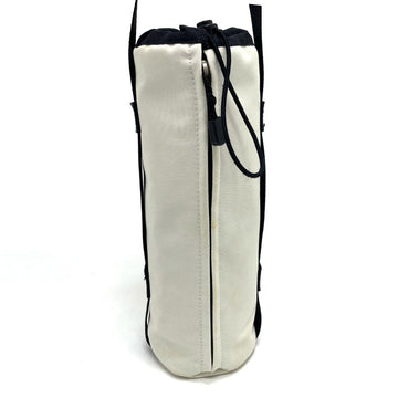 CHANEL Shoulder Bag Nylon White x black Sports Line CCCOCO Mark drink bag Women Used