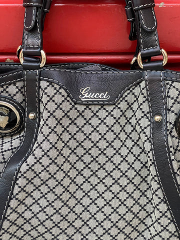 Gucci - Sac Crest Boule diamante en toile