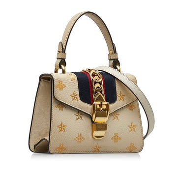 GUCCI Mini Sylvie Bee Star Top Handle Bag