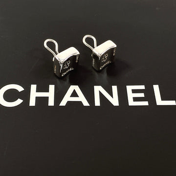 CHANEL Earring Silver925 Silver vintage square clover