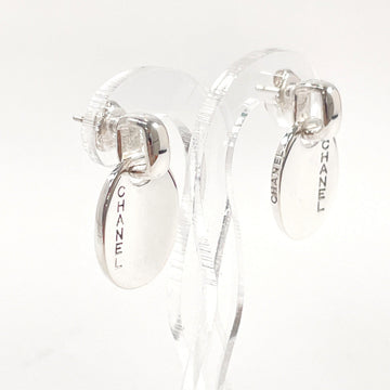 CHANEL Pierce Silver925 Silver Oval With logo