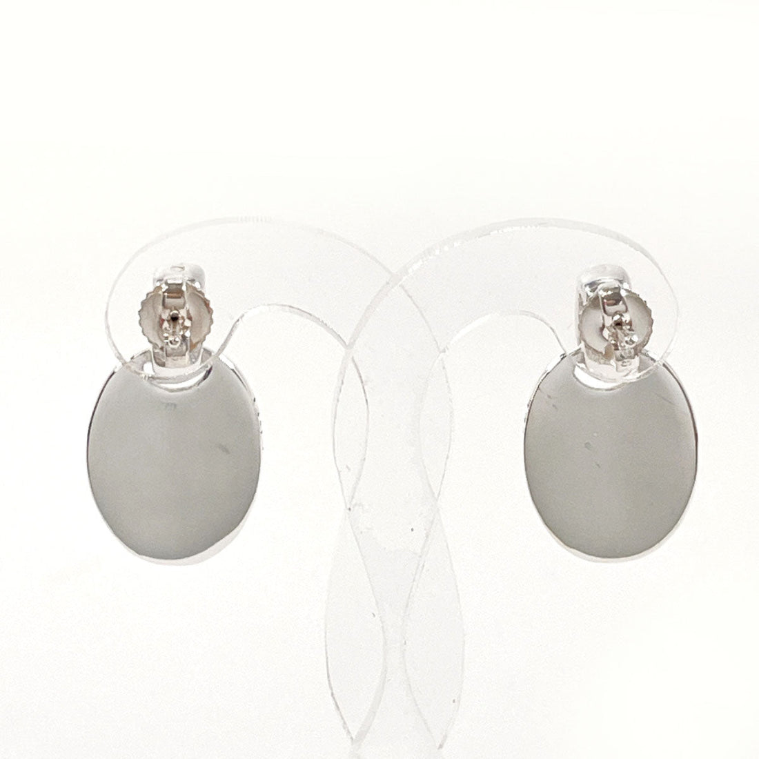 CHANEL Pierce Silver925 Silver Oval With logo