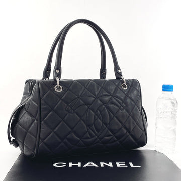 CHANEL Handbag Matt caviar skin black COCO Mark Matrasse