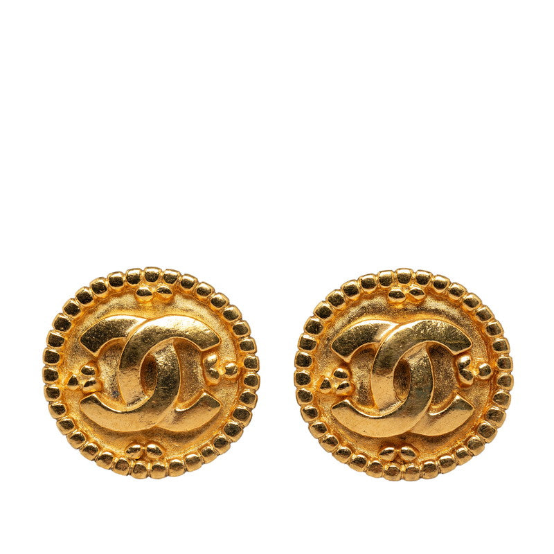 Chanel CC Clip On Earrings Metal Earrings in Good condition