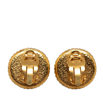 Chanel CC Clip On Earrings Metal Earrings in Good condition