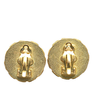 Chanel CC Clip On Earrings Metal Earrings in Good condition