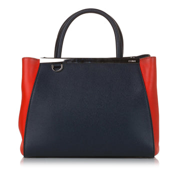 Fendi Bicolor 2Jours Leather Satchel