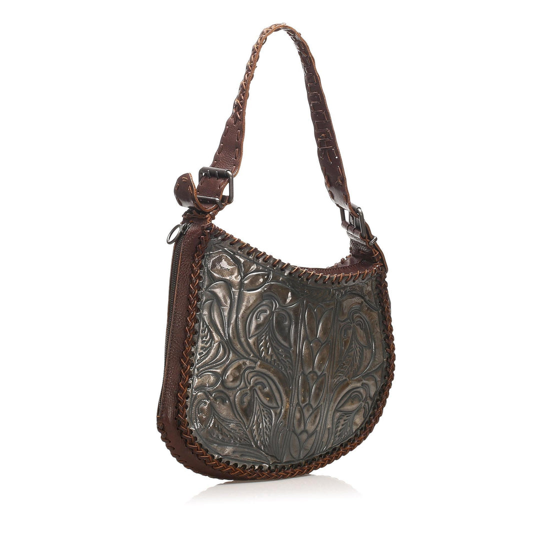 Fendi Embossed Oyster Leather Shoulder Bag (MLB-12396)