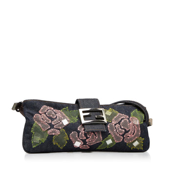 Fendi Embroidered Denim Baguette (MLB-5ryBUo)
