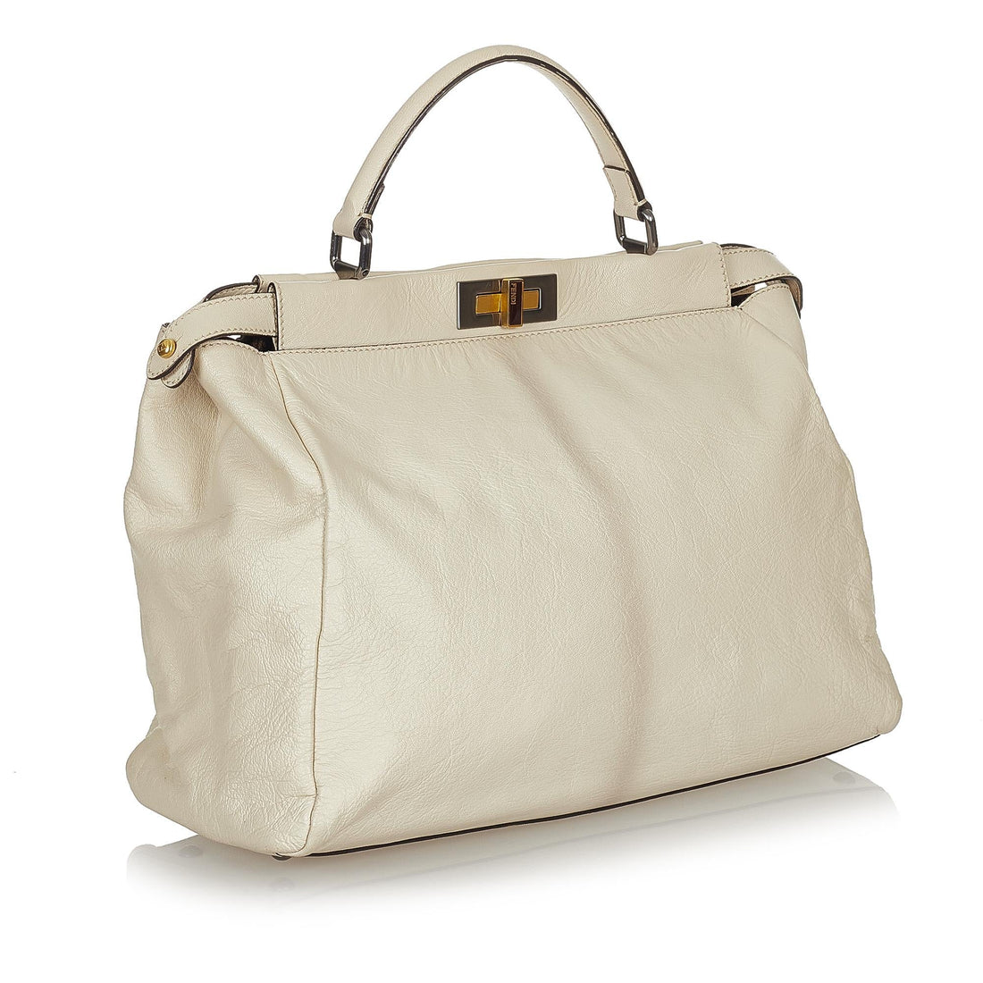 Fendi Large Peekaboo Leather Satchel