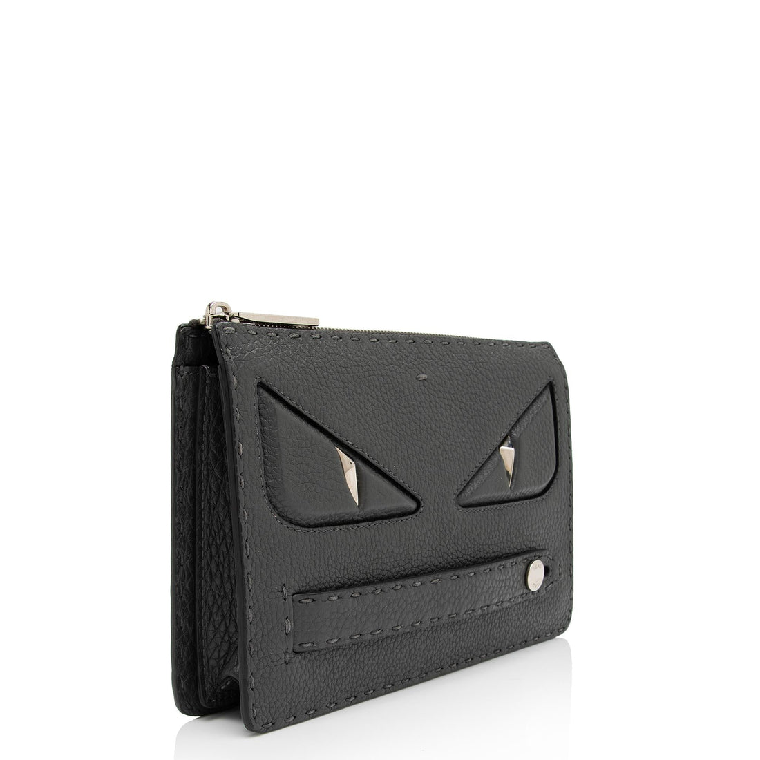 Fendi Leather Selleria  Monster Clutch