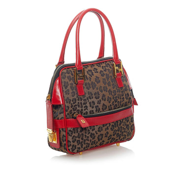 Fendi Leopard Print Nylon Satchel (MLB-37306)