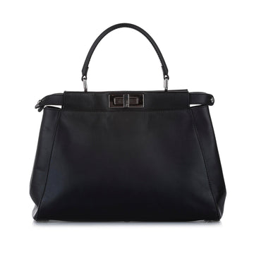 Fendi Medium Peekaboo Leather Satchel (MLB-14957)