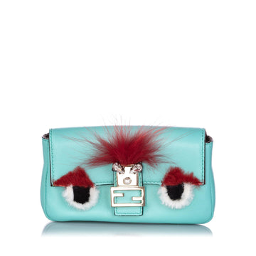 Fendi Leather Micro Monster Baguette Shoulder Bag (MLB-13629)