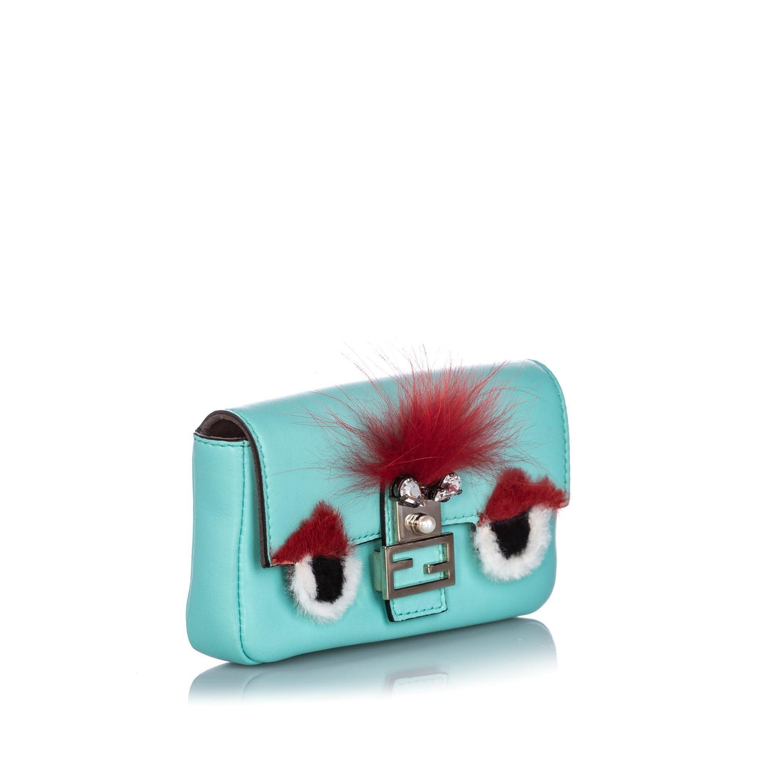 Fendi Leather Micro Monster Baguette Shoulder Bag (MLB-13629)