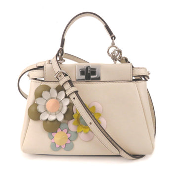 Fendi Leather Mini Flowerland Peekaboo Satchel (MLB-13831)