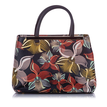 Fendi Petite Orchid Printed 2Jours Leather Satchel (MLB-11312)
