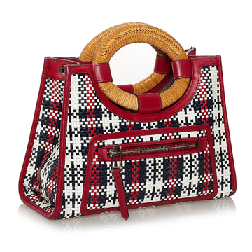 Fendi Runaway Tartan Plaid Satchel (MLB-37576)