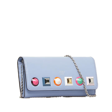 Fendi Studded Leather Wallet on Chain (MLB-h1cKLN)