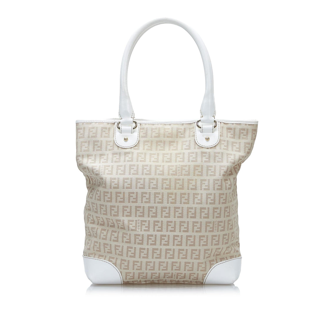 Fendi Zucchino Leather Trimmed Tote (MLB-LoktiJ)