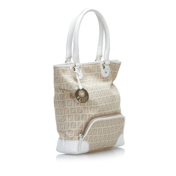 Fendi Zucchino Leather Trimmed Tote (MLB-LoktiJ)