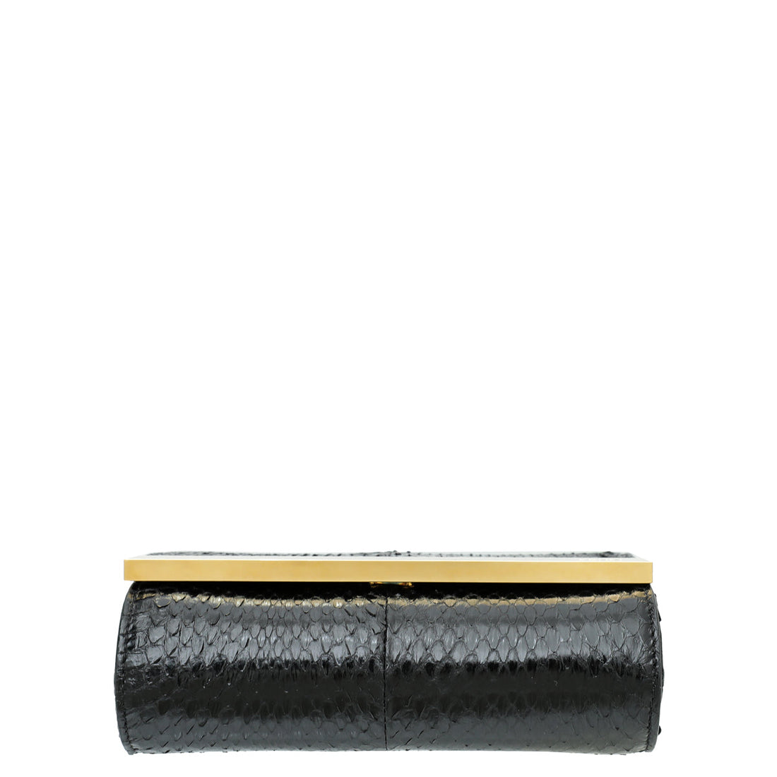 Fendi Black Elaphe Mini Rush Clutch Bag