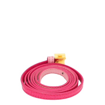 Fendi Pink FF Multi Wrap Leather Bracelet