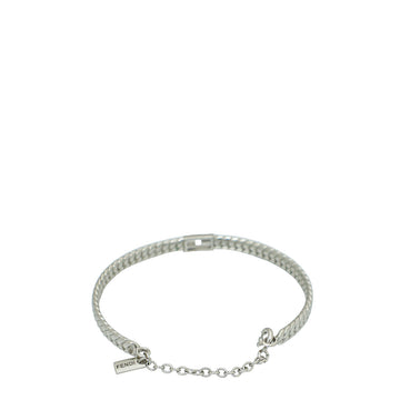 Fendi Silver Finish Baguette Medium Bracelet