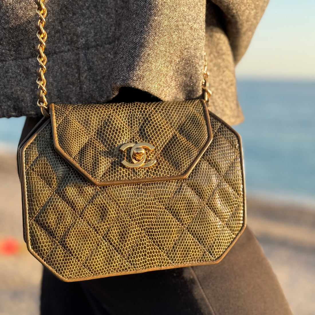 Chanel - Sac vintage en lézard