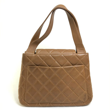 CHANEL Handbag lambskin Brown Matrasse CC COCO Mark Women Used