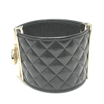 CHANEL Bangle leather black CC COCO Mark Matrasse M