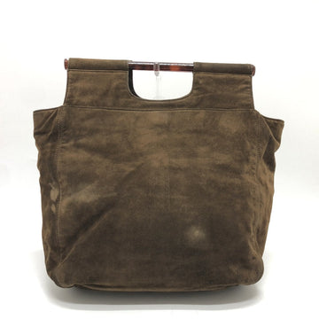 CHANEL Tote Bag suede Brown CC COCO Mark vintage Women Used