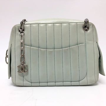 CHANEL Shoulder Bag leather green CC COCO Mark Women Used