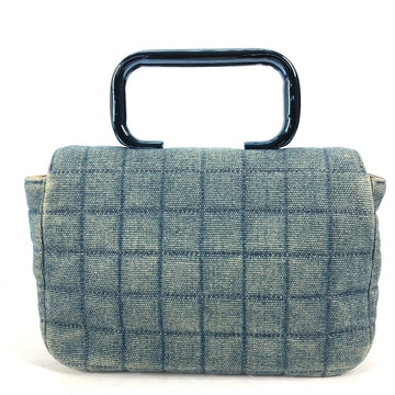 CHANEL Handbag denim blue Metallic Handle Chocolate bar 2.55 fittings Women Used