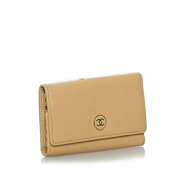 Chanel Leather 6 Key Holder Leather Key Holder in Good condition