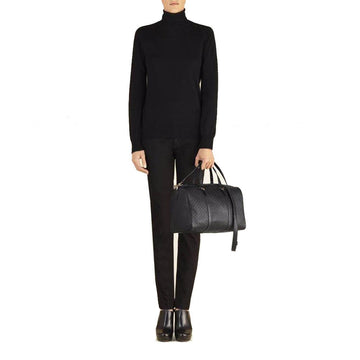 Gucci 449646 000926 GG Boston Women's Black Microguccissima Calf-Skin Leather Handbag (GG2059)