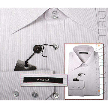 Gucci Body Slim Fit Dress Shirts, Beige Stripes