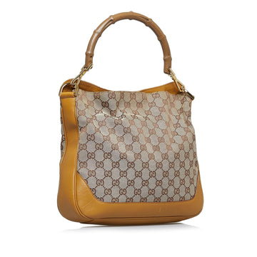Gucci GG Canvas Bamboo Web Satchel (MLB-vNpbkC)