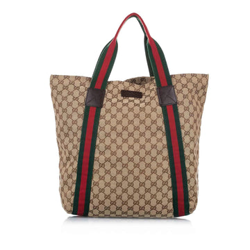 Gucci GG Canvas Web Tote Bag (MLB-16774)