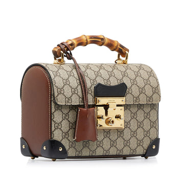 Gucci GG Supreme Bamboo Padlock Satchel (MLB-rOgtY6)