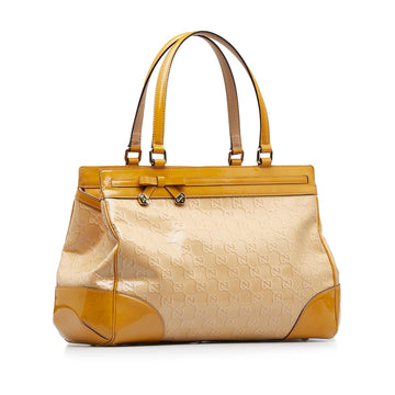 Gucci Guccissima Patent Leather Mayfair Handbag (MLB-JsaISF)