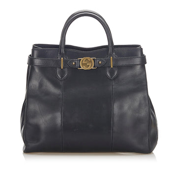 Gucci Interlocking G Leather Tote Bag (MLB-17656)