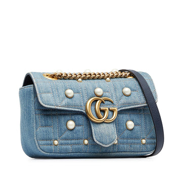 Gucci Mini Pearly GG Marmont Matelasse Shoulder Bag (MLB-MEWHwS)