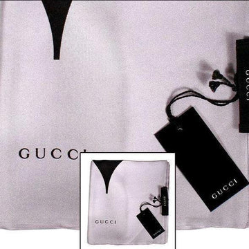 Gucci Shawl / Scarf Gray Silk (SHALS09)