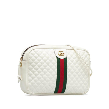 Gucci Small Leather Web Trapuntata Crossbody (MLB-2gYJQ8)