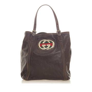 Gucci Web Britt Leather Tote Bag (MLB-20141)