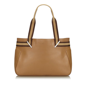 Gucci Web Leather Tote  (MLB-10428)
